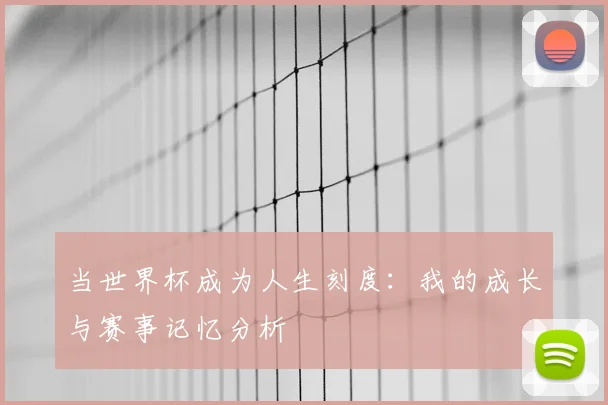 当世界杯成为人生刻度：我的成长与赛事记忆分析